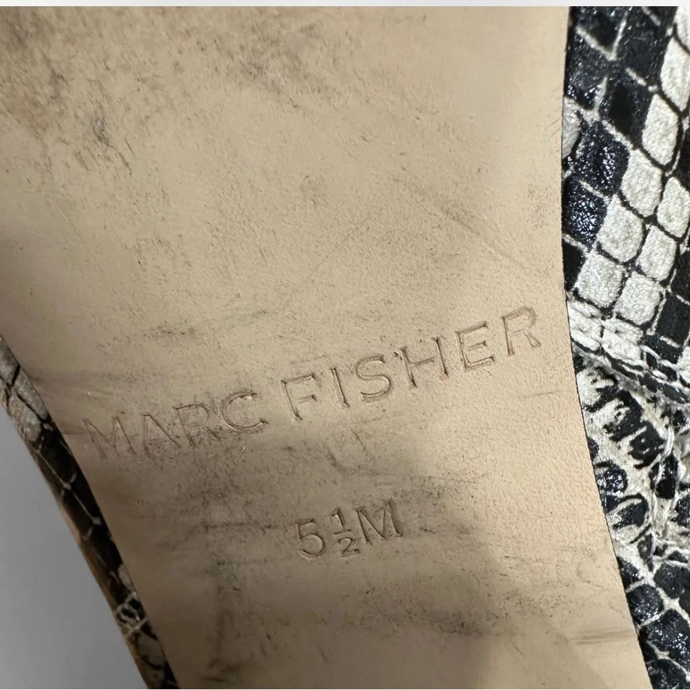 Marc Fisher Black and White Snakeskin Boots - Picture 5 of 5